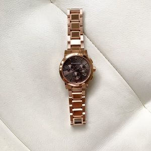 Rose gold Burberry Swiss Chrono watch